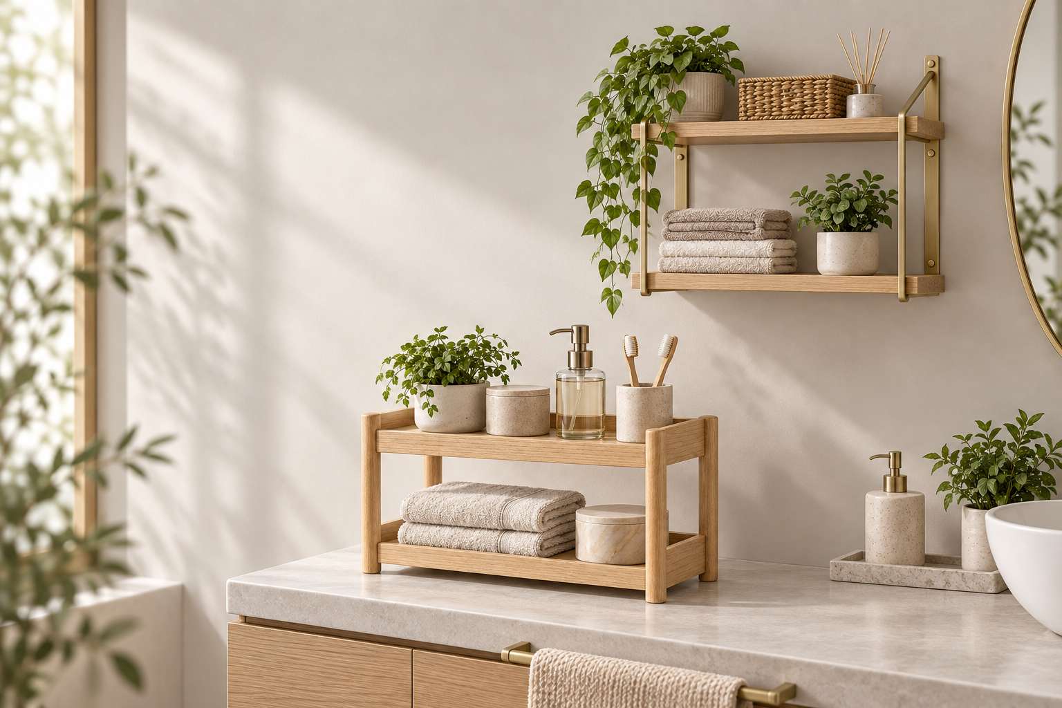 Organized bathroom details