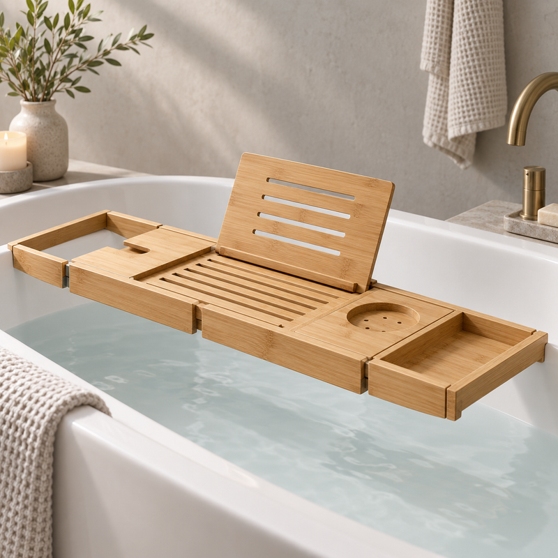 Bamboo Bathtub Caddy
