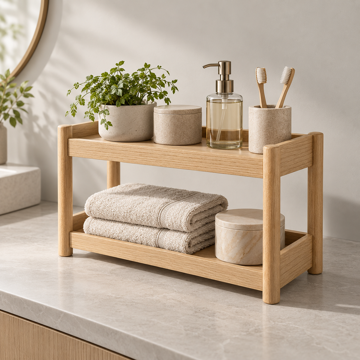 Oak Countertop Organizer hero view