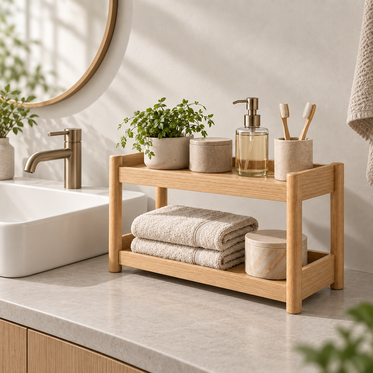 Oak Countertop Organizer lifestyle view