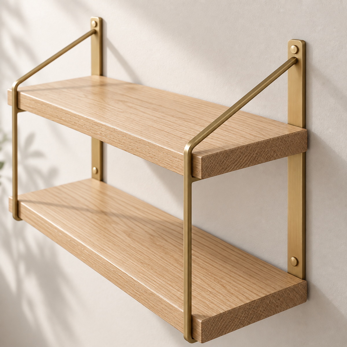 Oak Wall Shelf detail view