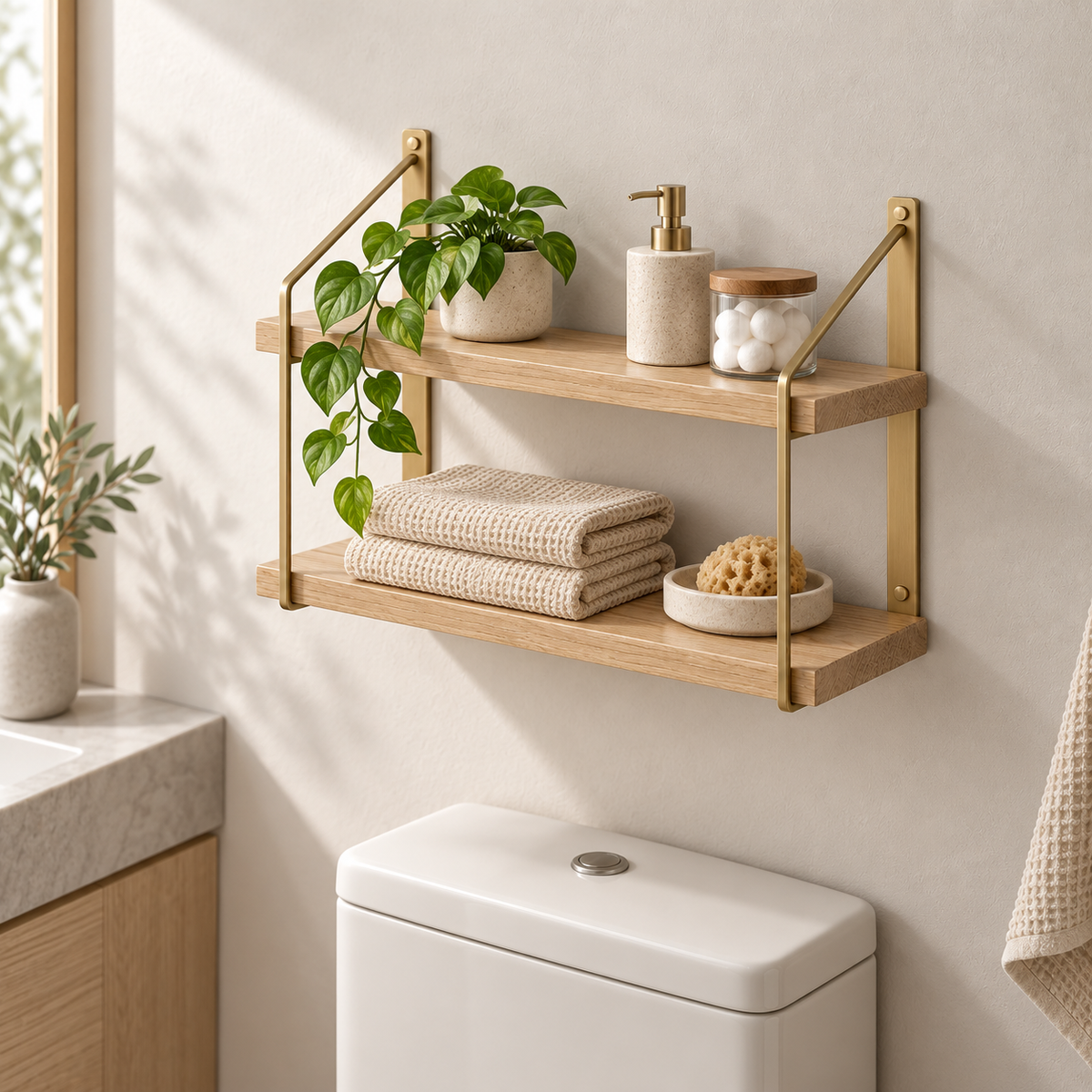 Oak Wall Shelf lifestyle view