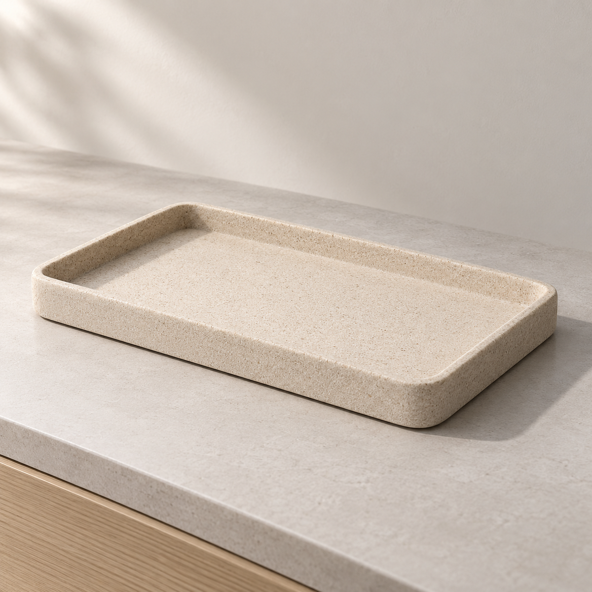 Sandstone Resin Vanity Tray hero view