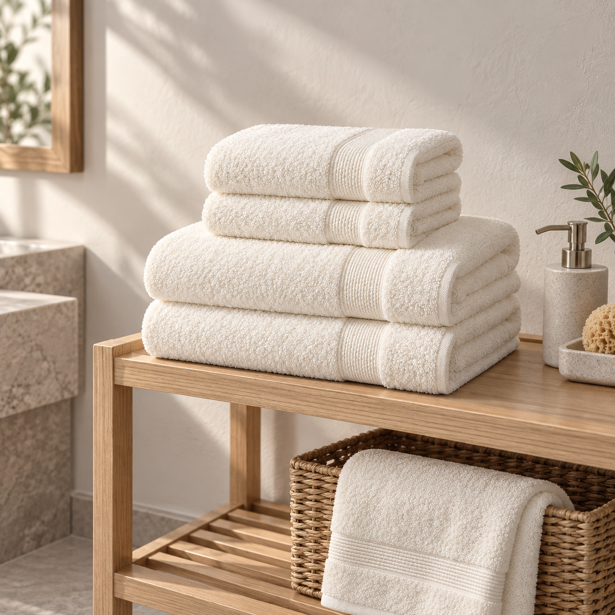 Turkish Cotton Towel Set lifestyle view