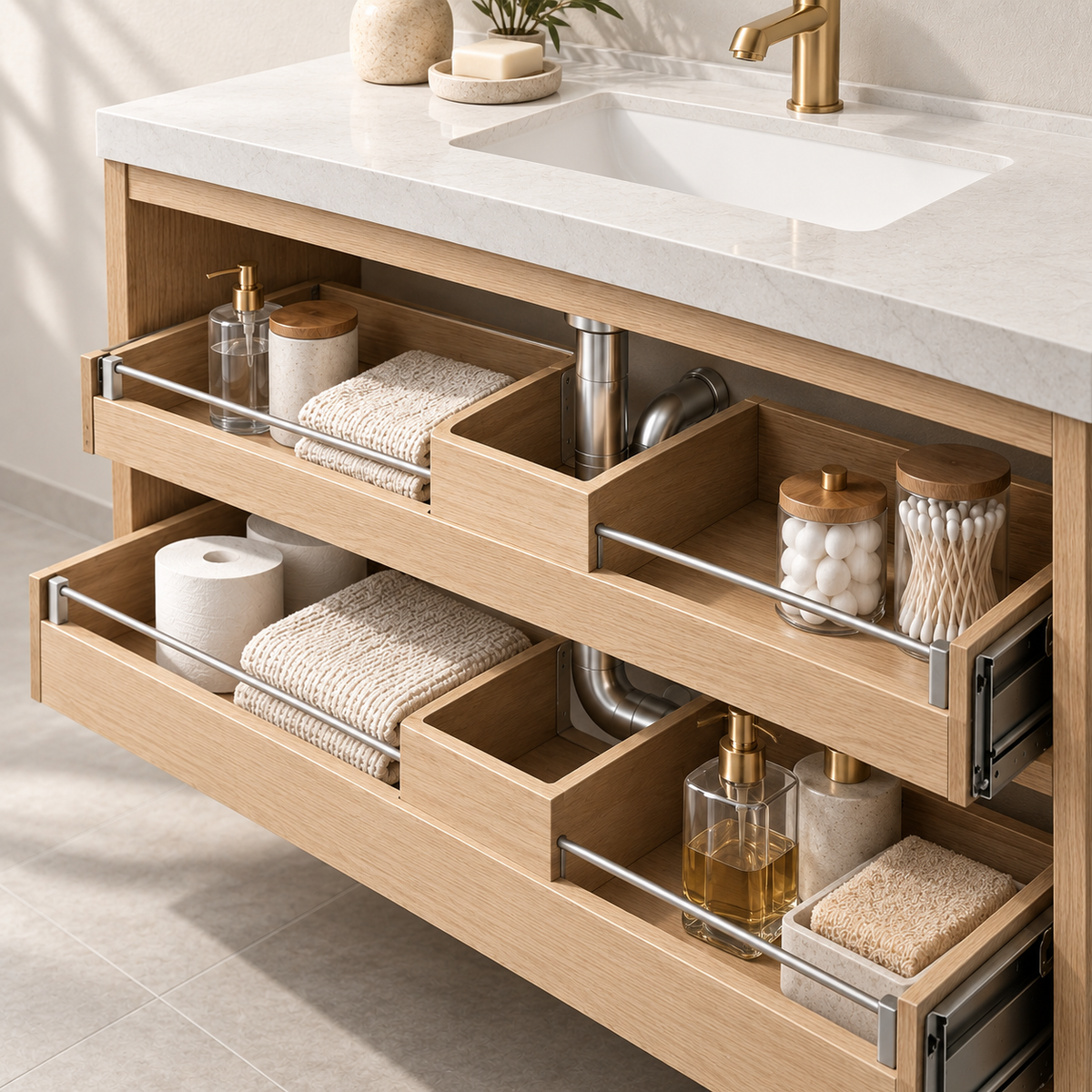 Under-Sink Drawer System detail view